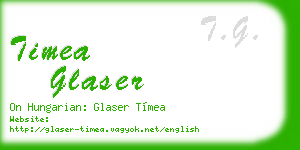 timea glaser business card